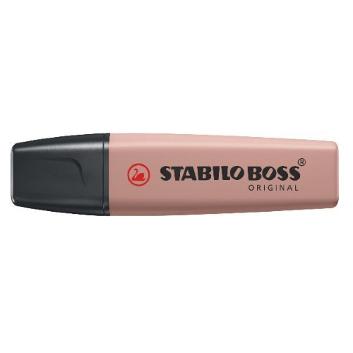 STABILO BOSS ORIGINAL NATURE COLORS EVIDENZIATORE PUNTA A SCALPELLO 2/5 mm CACAO CONF 10 Pz.